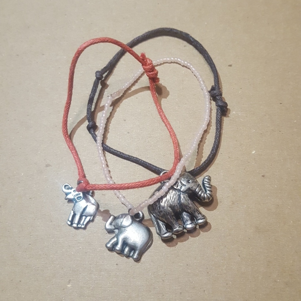 🍭 3 FOR $10 🍭 three elephant bracelet bundle